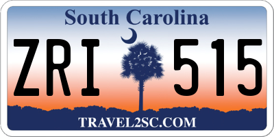 SC license plate ZRI515