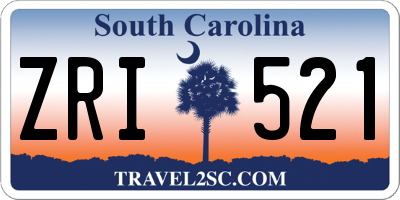 SC license plate ZRI521