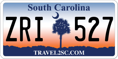 SC license plate ZRI527