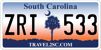 SC license plate ZRI533