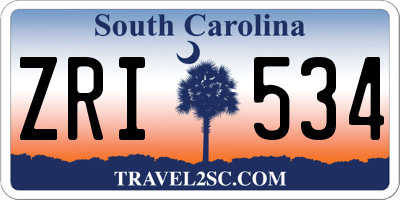 SC license plate ZRI534