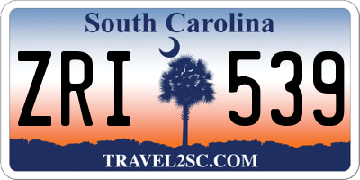 SC license plate ZRI539