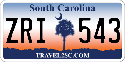 SC license plate ZRI543
