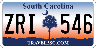 SC license plate ZRI546