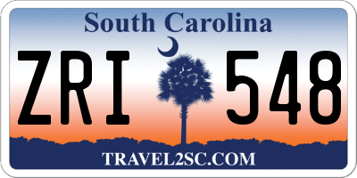 SC license plate ZRI548