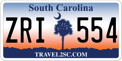 SC license plate ZRI554