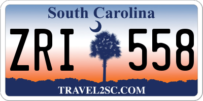 SC license plate ZRI558