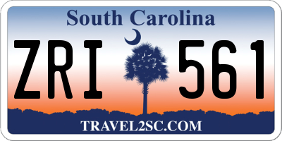 SC license plate ZRI561