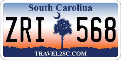 SC license plate ZRI568