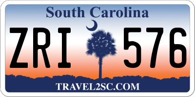 SC license plate ZRI576