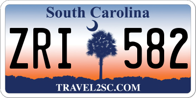 SC license plate ZRI582