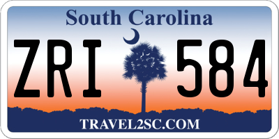 SC license plate ZRI584