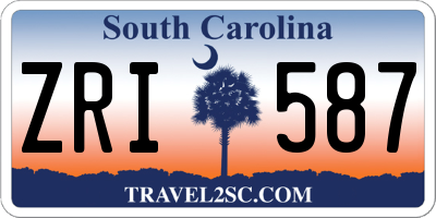 SC license plate ZRI587