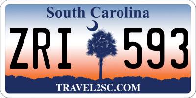 SC license plate ZRI593