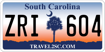SC license plate ZRI604