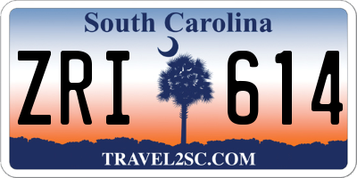SC license plate ZRI614