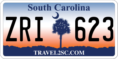 SC license plate ZRI623