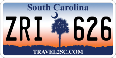 SC license plate ZRI626