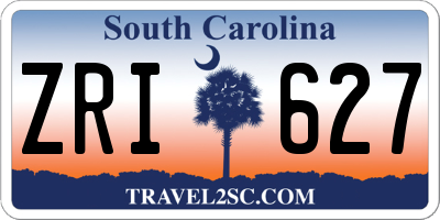 SC license plate ZRI627