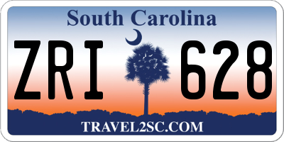 SC license plate ZRI628