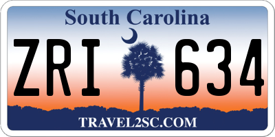 SC license plate ZRI634