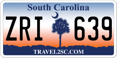 SC license plate ZRI639