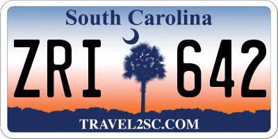SC license plate ZRI642