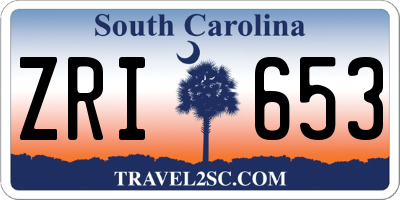 SC license plate ZRI653