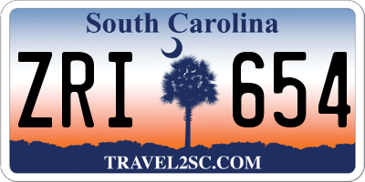 SC license plate ZRI654