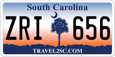 SC license plate ZRI656