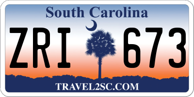 SC license plate ZRI673