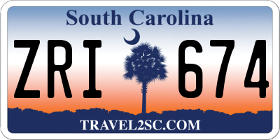 SC license plate ZRI674