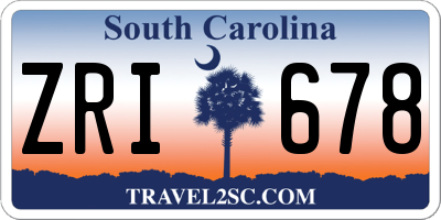 SC license plate ZRI678