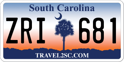 SC license plate ZRI681