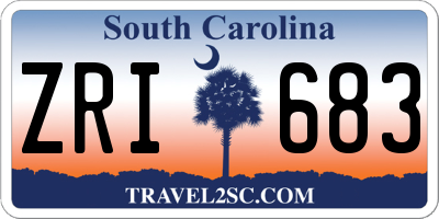 SC license plate ZRI683