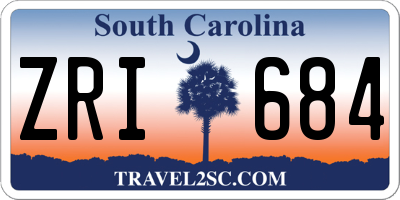 SC license plate ZRI684