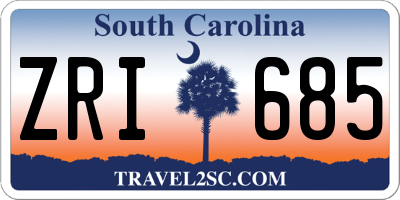 SC license plate ZRI685