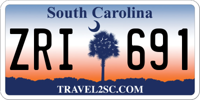 SC license plate ZRI691