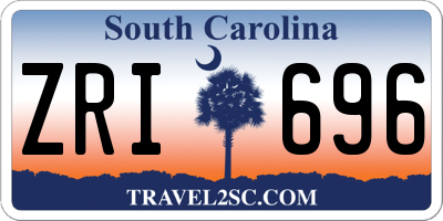 SC license plate ZRI696
