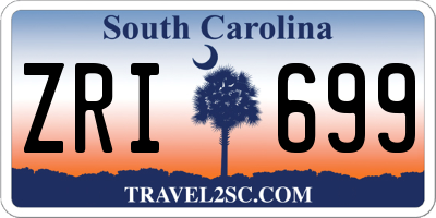 SC license plate ZRI699