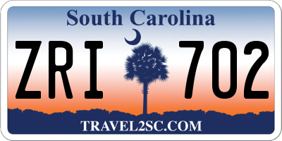 SC license plate ZRI702