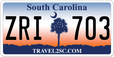 SC license plate ZRI703