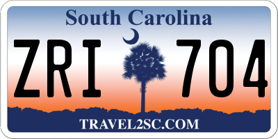 SC license plate ZRI704
