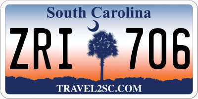 SC license plate ZRI706