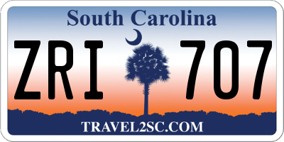 SC license plate ZRI707