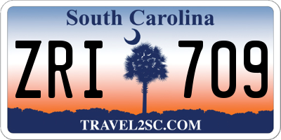 SC license plate ZRI709