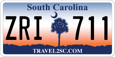 SC license plate ZRI711