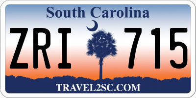 SC license plate ZRI715