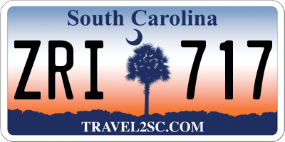 SC license plate ZRI717
