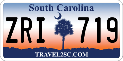 SC license plate ZRI719